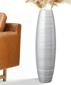 Luxury Textured Vase (Silver)